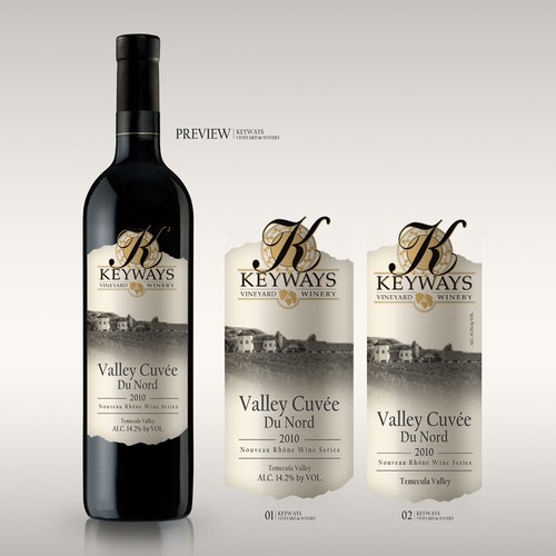 Keyways Vineyard & Winery needs a new print or packaging design
