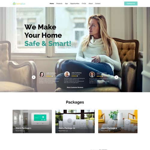 Home Security Webpage Design