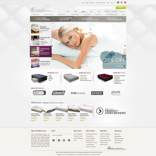 AirMattress.com Home page