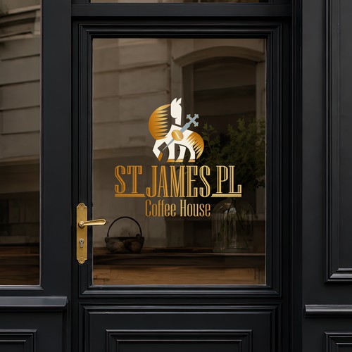 St James Pl coffee house identity for historic landmark location.