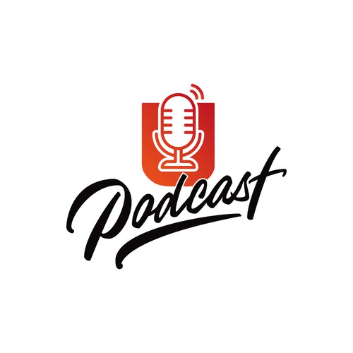 Hand-lettered logo for a podcast