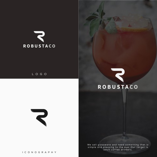 Logo concept for a glassware company