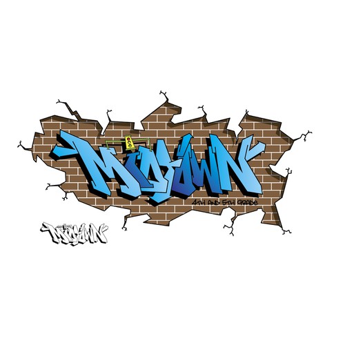 Design an inner city Logo using graffiti text for 4th and 5th grade children's ministry