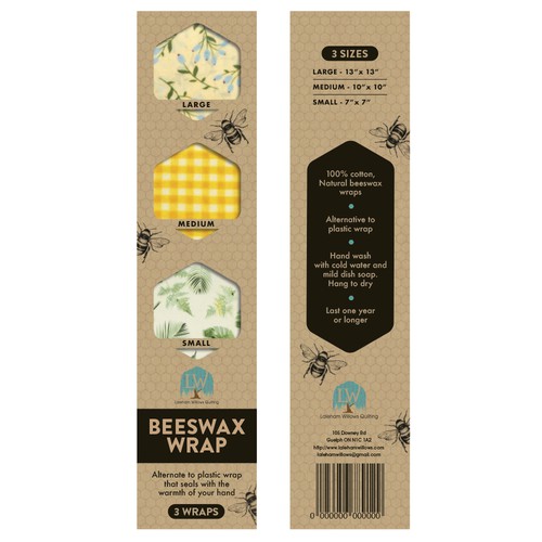 Create a spectacular packaging for our beeswax wraps