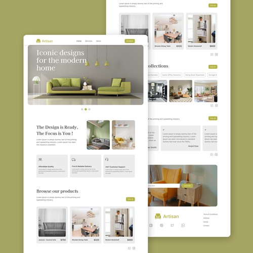 Furniture Selling Landing Page 