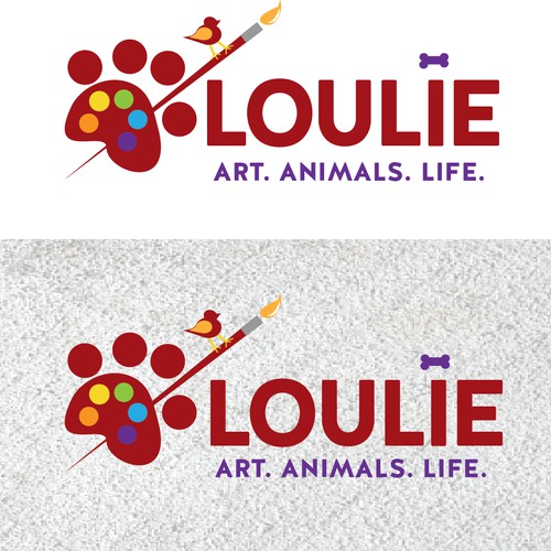 ART & ANIMALS logo for an artist!  Fun, bright & attention-grabbing.