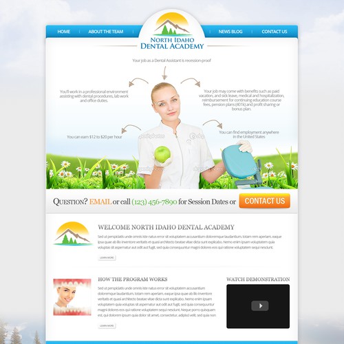 Help North Idaho Dental Academy with a new website design