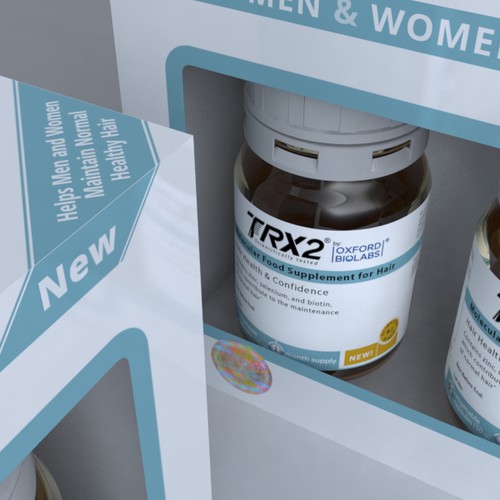 Premium outer packaging design for line of novel food supplements