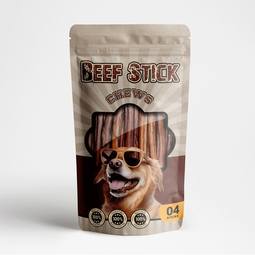 Beef Stick Chews pouch design