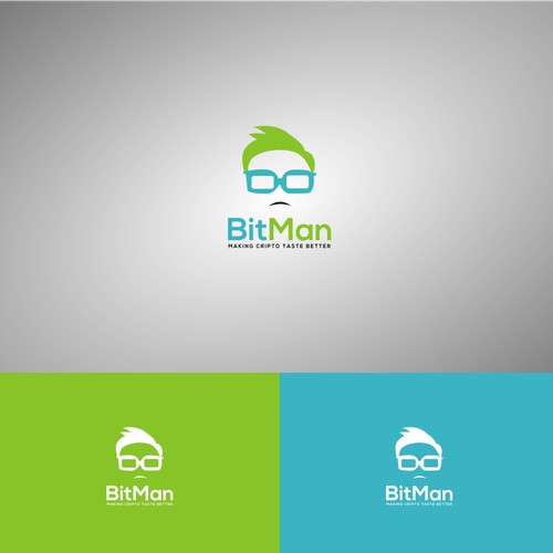minimalist and cool logo for BitMan company