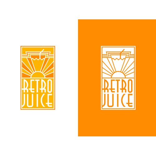 Create a Retro Art Deco logo for fresh squeezed juice company