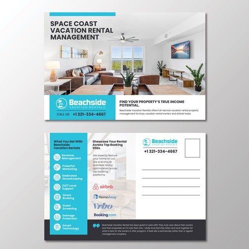 Elegant Postcard for Vacation Rental Marketing