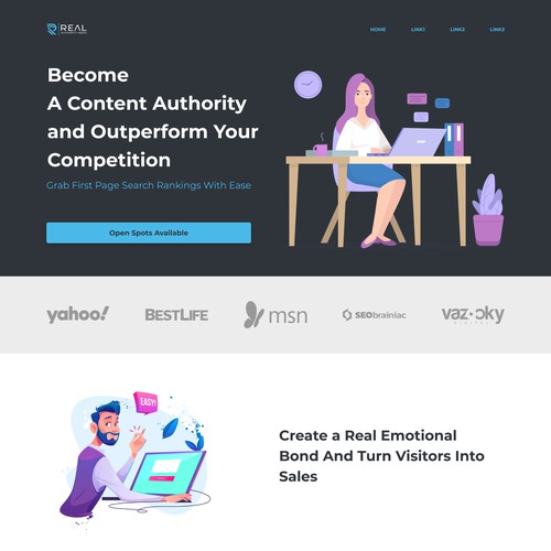 Content Marketing Business Web UI