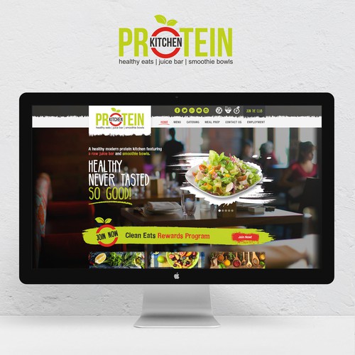 Website for modern healthy restaurant