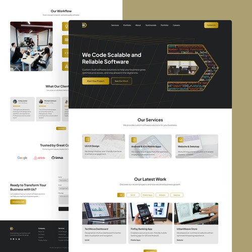 DebugHouse - Landing Page UI/UX Design