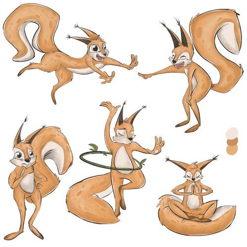 squirrel character design for the book