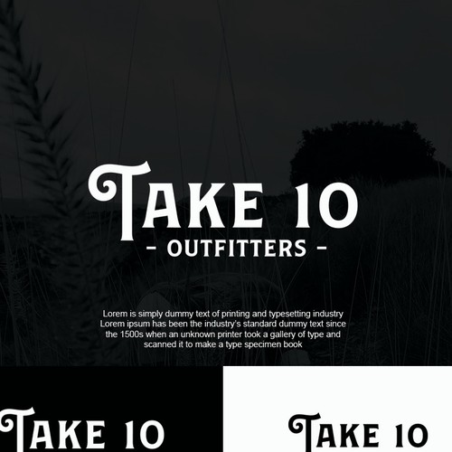 Logo concept for Take 10 Outfitters. 