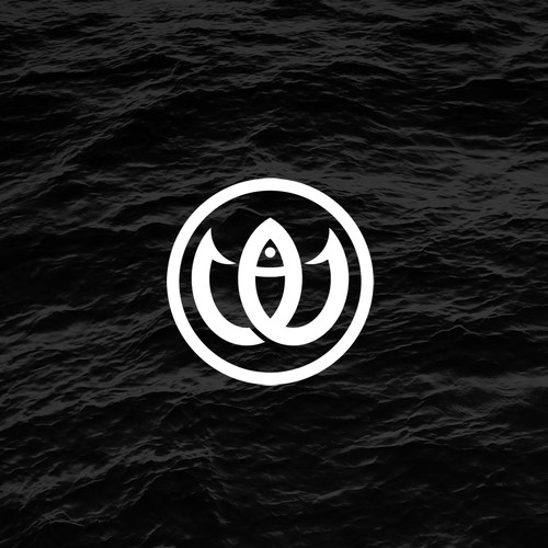 Bold logo for a fishing clothing brand