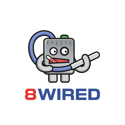 8 Wired Logo Design