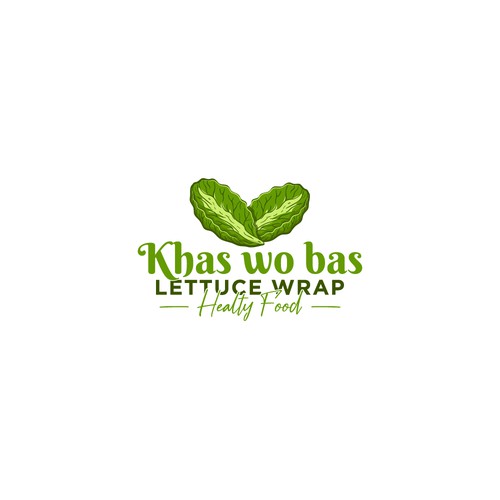 Logo symbolizing lettuce wrap in vector