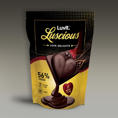 Label design for a Premium Chocolate Homepack