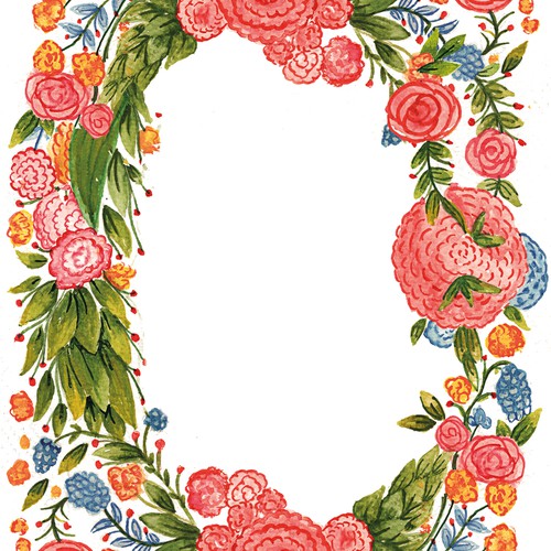 wedding card floral design