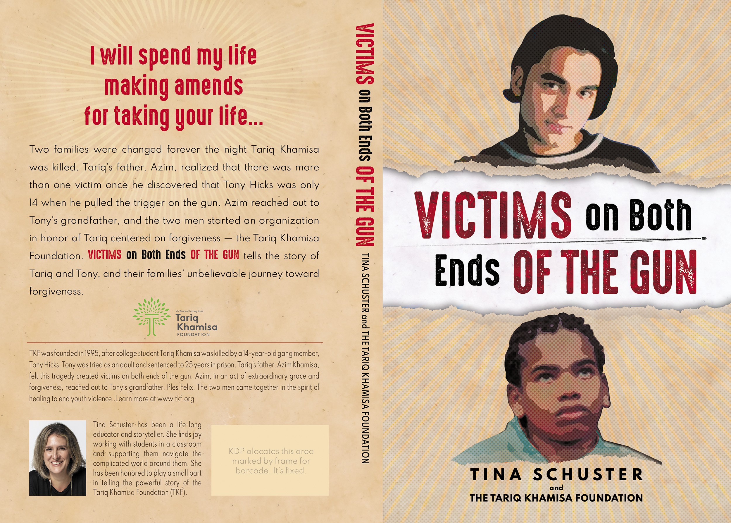 Design a book cover for an unbelievable story - from murder to forgiveness.