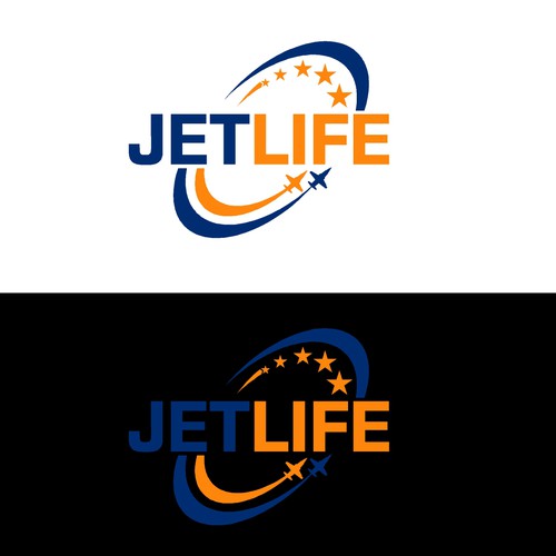 Create the next logo and business card for JetLife