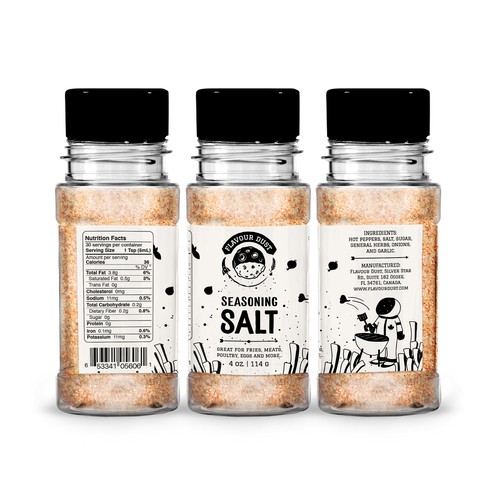 Concept of urban/gourmet label for FLAVOUR DUST