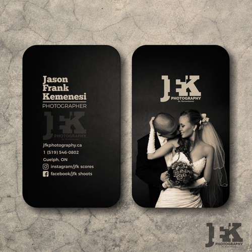 JFK - Logo and business cards for a photographer