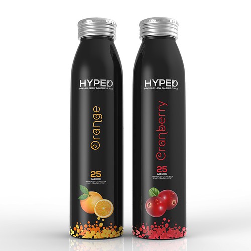 product label for HYPED - PREMIUM LOW CALORIE JUICE - SMART HYDRATION SYSTEM 