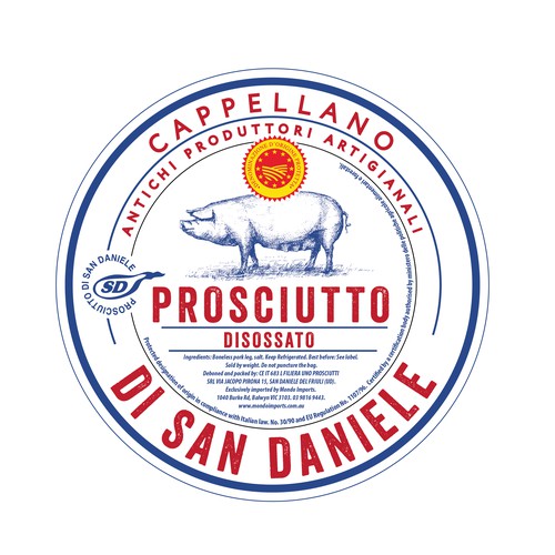 Prosciutto label