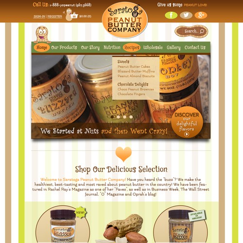 E-Commerce Website for Peanut Butter Company