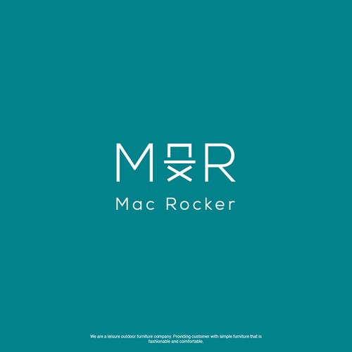 minimalist logo design for MAC ROCKER