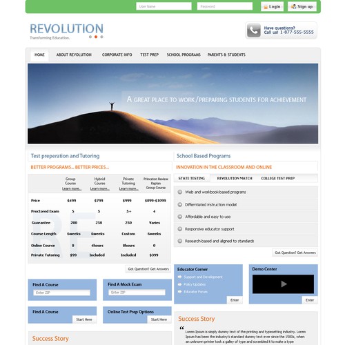 Web Site Redesign_Hip/Modern/Advanced Education Company