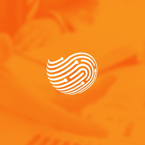 Fingerprint Tech Monogram Logo