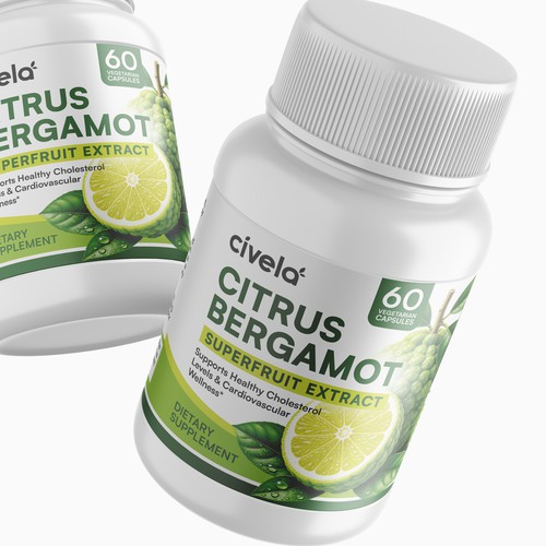Premium Label Design for Civela / Citrus Bergamot Supplement