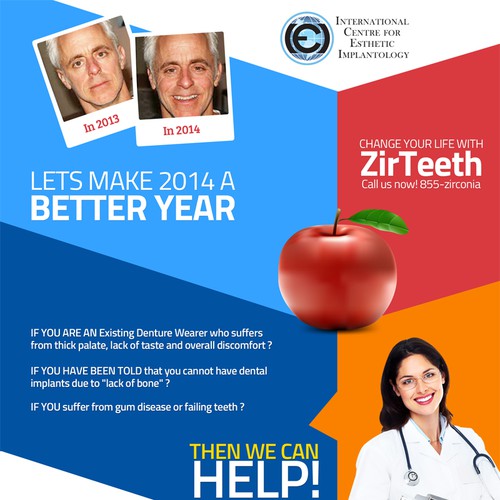 Create a Full Page Advertisements for Dental Implant Center