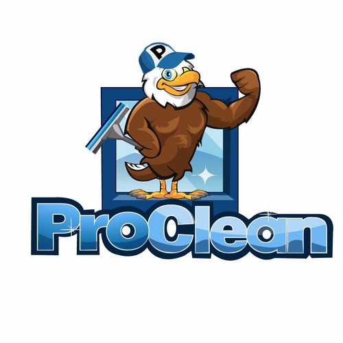 Fun logo for window cleaning company 