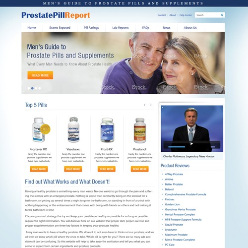 Re-Design ProstatePillReport.com - GUARANTEED - Great CH - Long Term Work Possibility