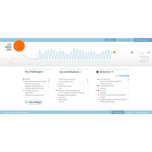 Minimalist website control panel