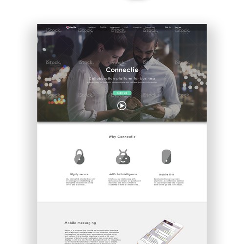 web design - landing page