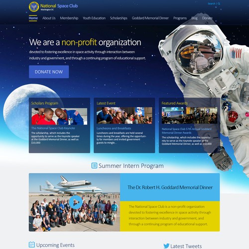 Website Design for the National Space Club