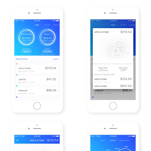 Credit App UI dessign concept