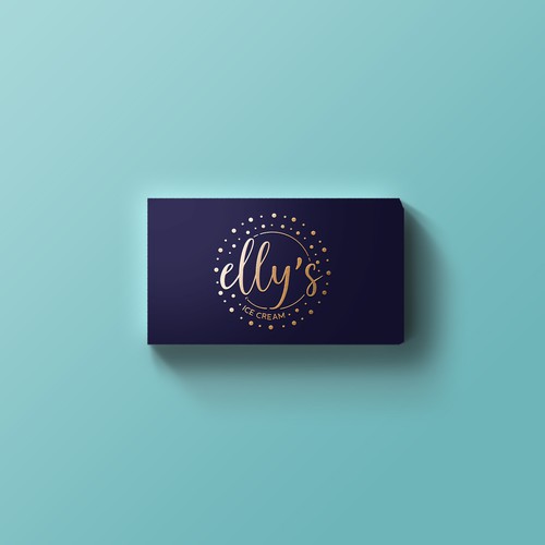 Modern logo for Elly's ice-cream