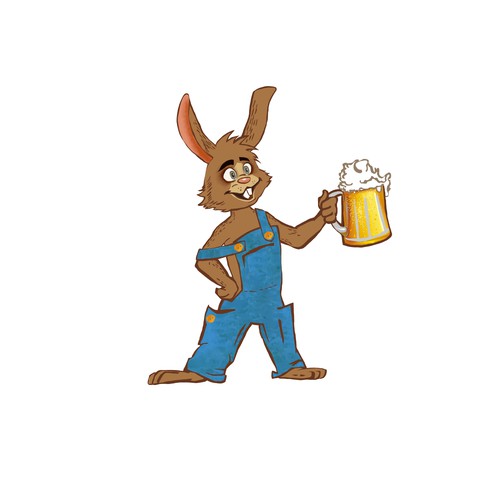 lovable rabbit for craft beer pub