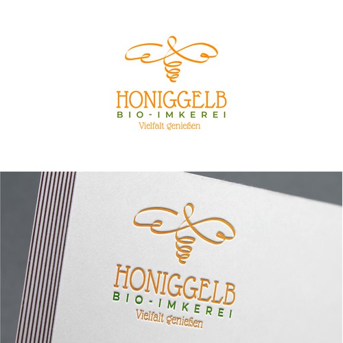 Logo concept for an organic beekeeping company