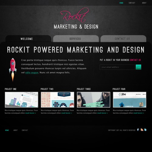 Website design for Rockit Marketing