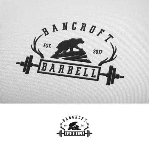 vintage logo concept for bancroft barbell