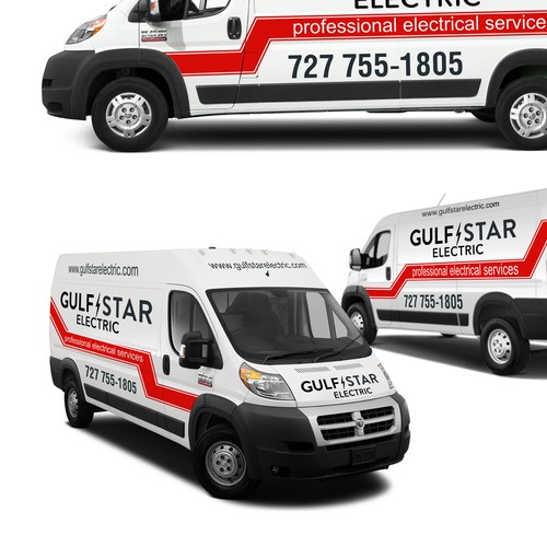 Design a ELECTRICIAN VAN lettering and or partial wrap for GULFSTAR ELECTRIC